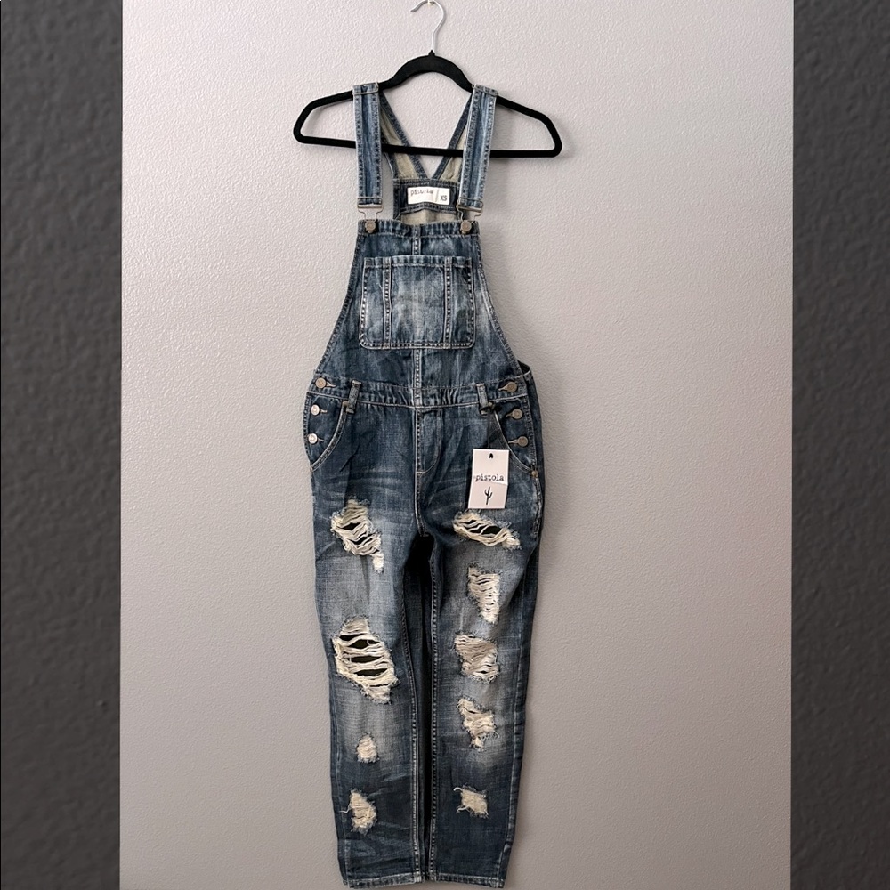 Pistola Distressed Overalls Size XS